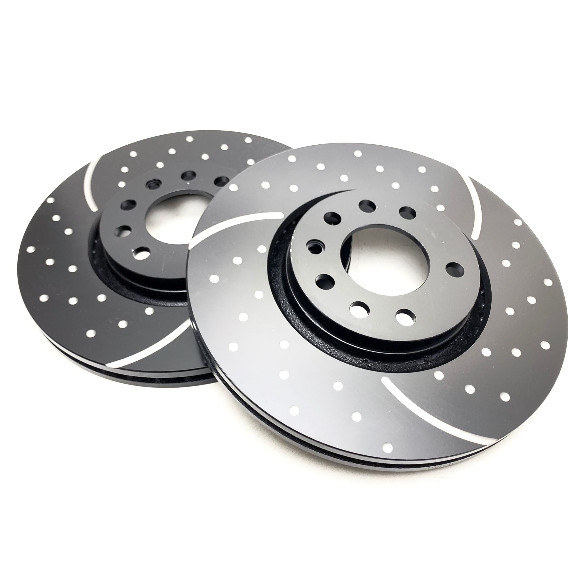EBC Grooved & Dimpled Front Brake Discs Pair 9184405 GD1070 Neo