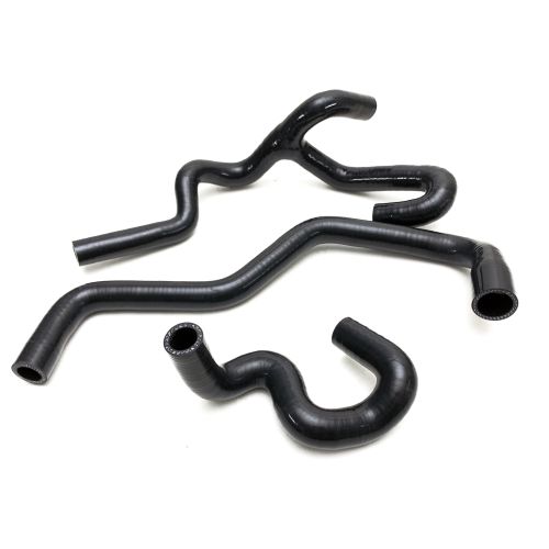 TVT 3 pc Black Silicone Heater Matrix Hose Kit