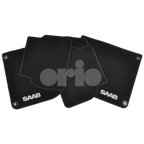 Genuine Saab Black Textile Mat Set LHD 12825832