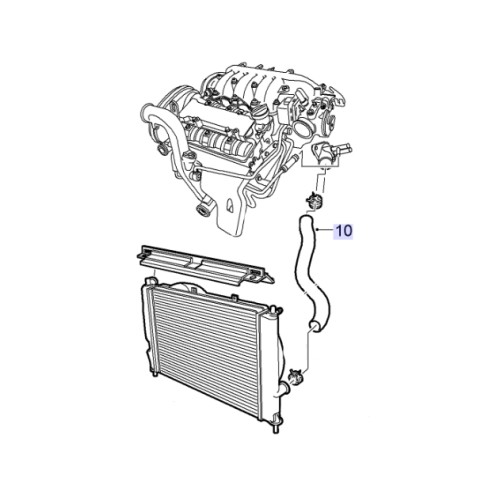 OE Saab Bottom Radiator Hose 4397659