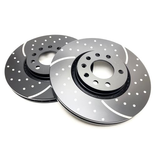 EBC Grooved & Dimpled Front Brake Discs Pair 9184405