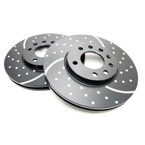 EBC Grooved & Dimpled Front Brake Discs Pair 93171497