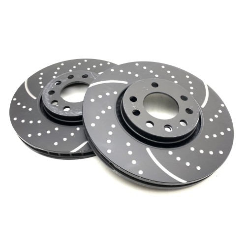 EBC Grooved & Dimpled Front Brake Discs Pair 93171500