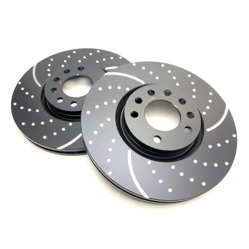 EBC Grooved & Dimpled Front Brake Discs Pair 93175606