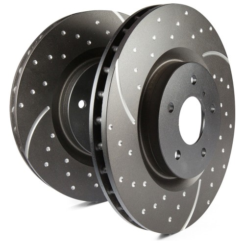EBC Grooved & Dimpled Front Brake Discs Pair 93188445