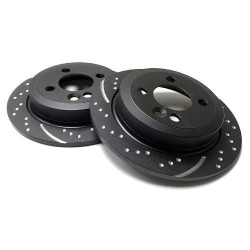 EBC Grooved & Dimpled Rear Brake Discs Pair 34216784389