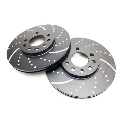 EBC Grooved & Dimpled Front Brake Discs Pair 32025723