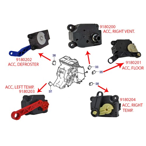 Genuine Saab ACC Heater Box Stepper Motor Kit