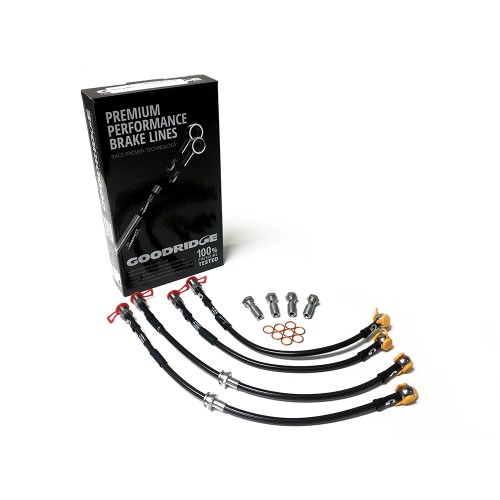 Goodridge Brake Line Kit (Stainless, Carbon Black) SSB0510-4C-CB