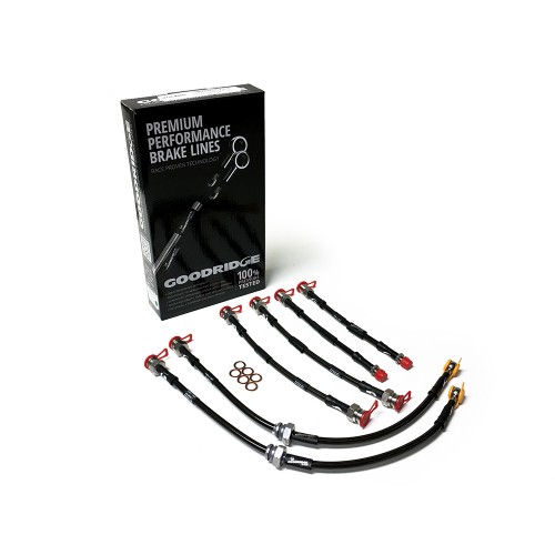 Goodridge Brake Line Kit (Stainless, Carbon Black) SSB0600-6C-CB