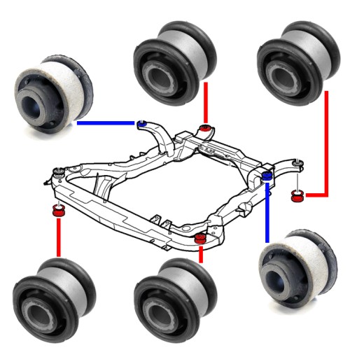 Lemforder Front Subframe Bush (KIT) 5231808, 12762090