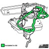 DO88 Crankcase vent hoses Silicone Black Saab 9-5 98-03 & 9-3 00-02