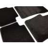 NBRacing Premium Black Textile Mat Set with Black Piping