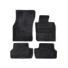 NBRacing Premium Black Textile Mat Set with Black Piping